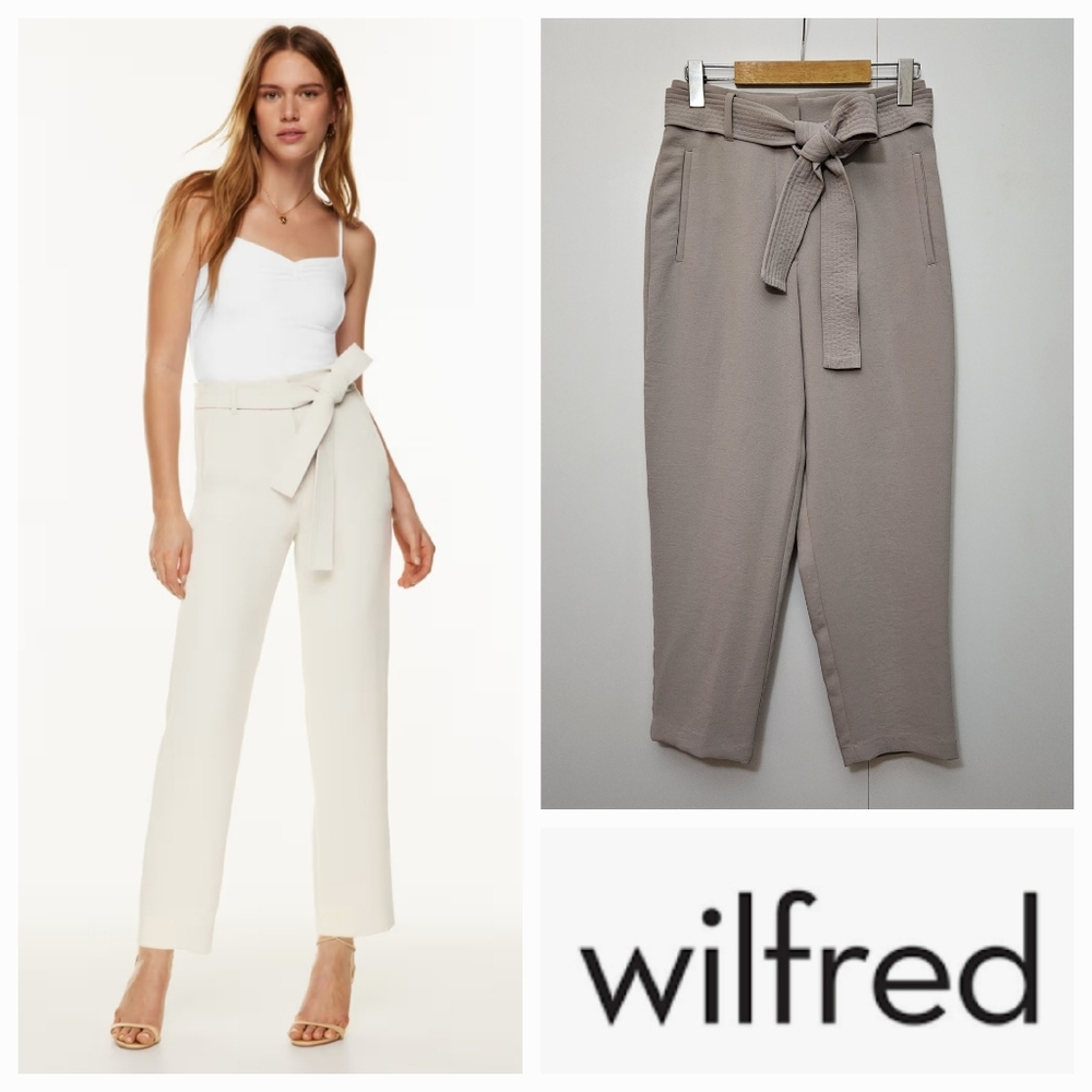 WILFRED Tie-Front Pant Taupe Size 6